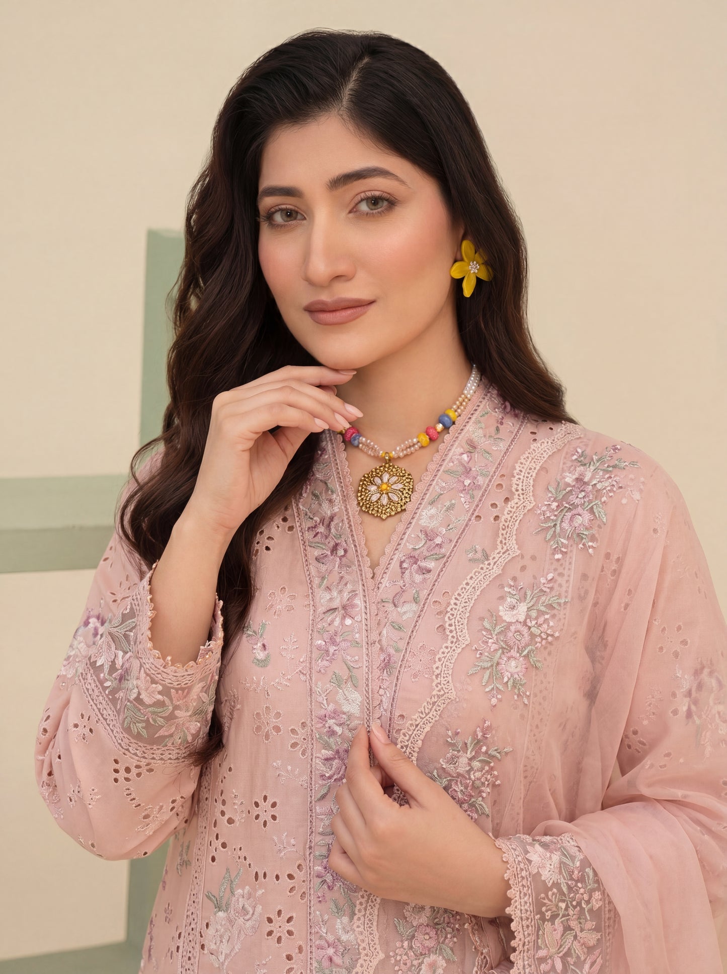 Maria B Luxury Embroidered Chikenkari Lawn 3PC