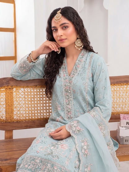 Maria B Luxury Embroidered Chikenkari Lawn 3PC