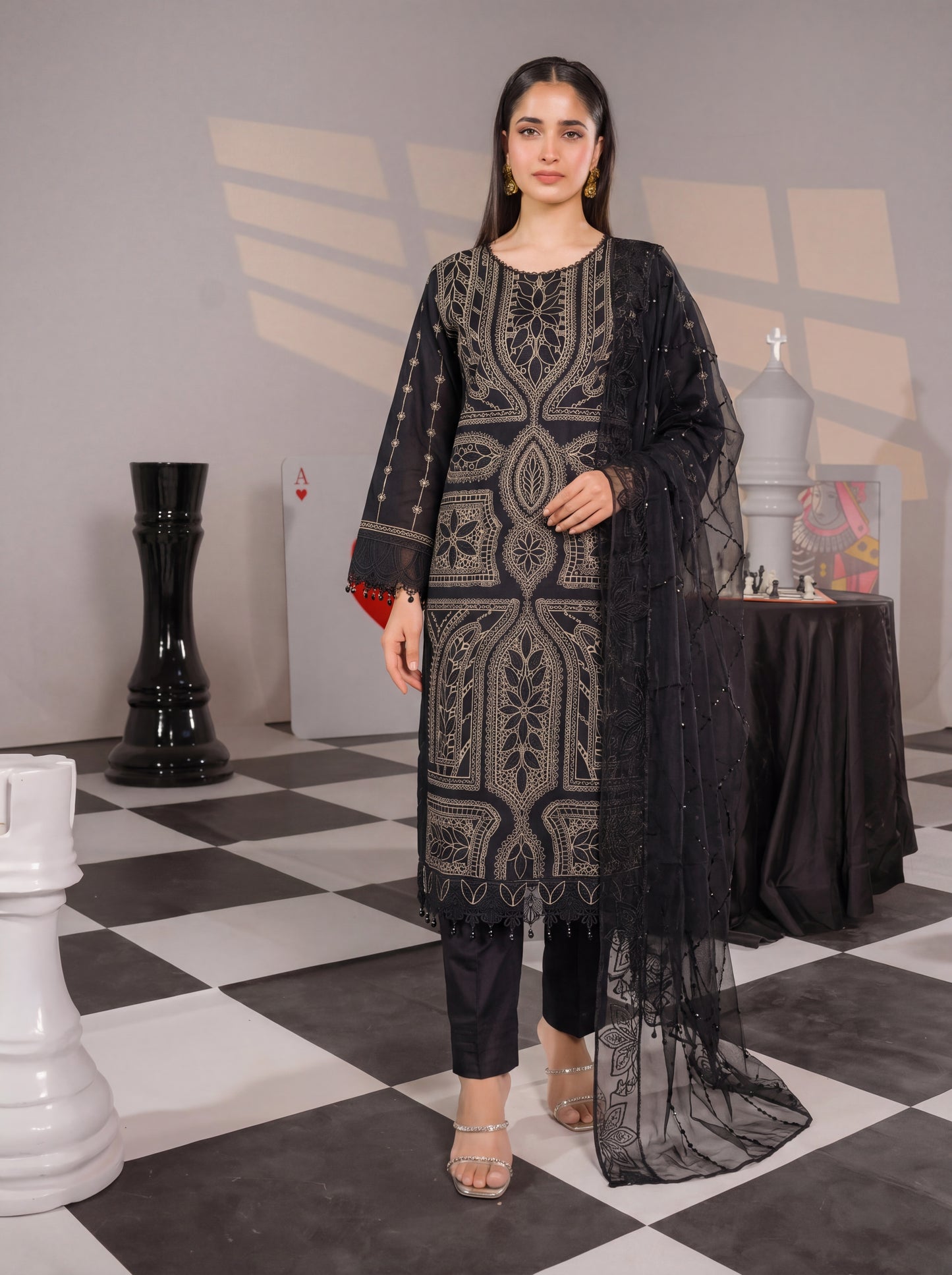 Mirari Luxury Embroidered Lawn 3PC