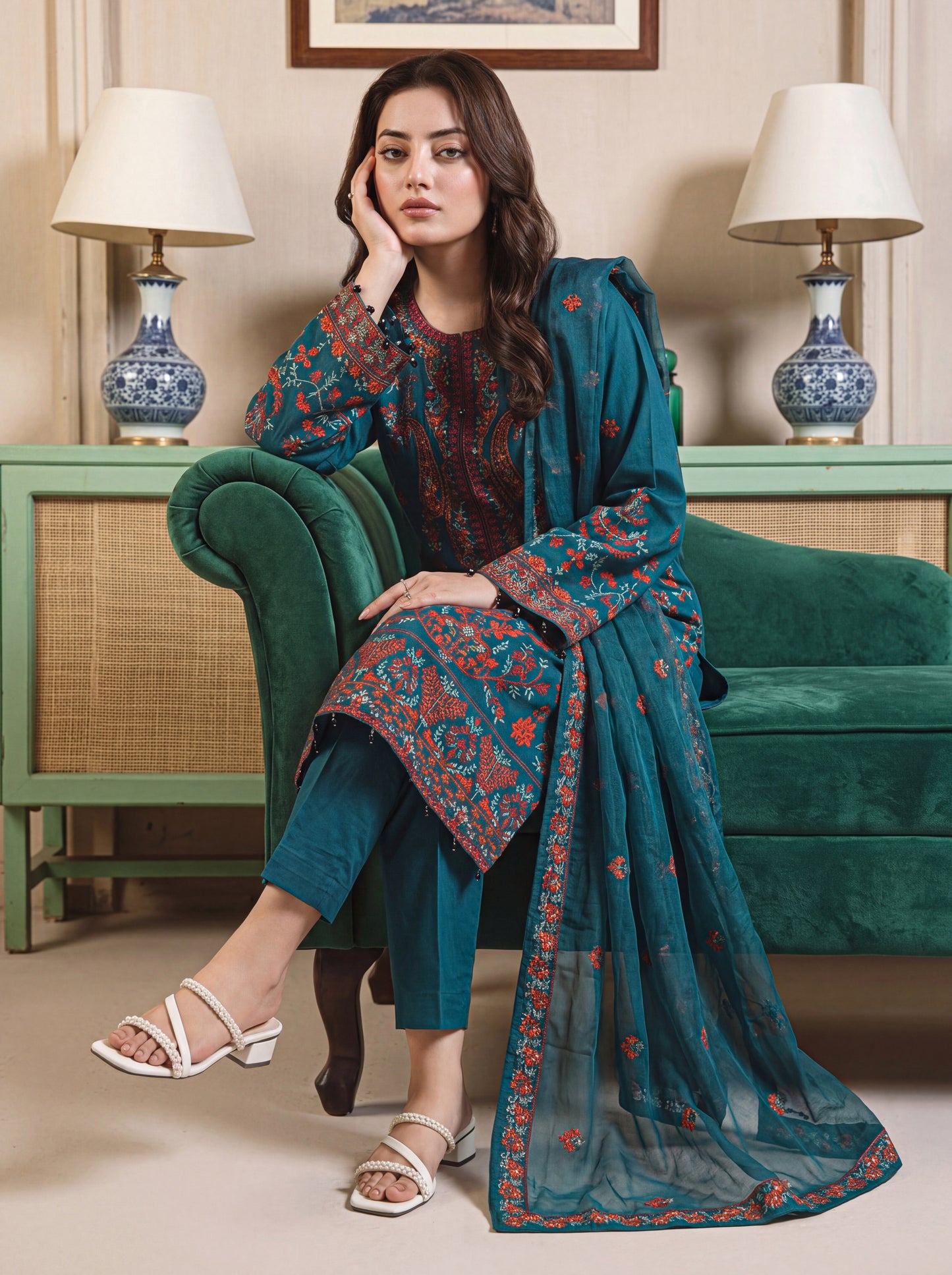 Sapphire Luxury Embroidered Lawn 3PC