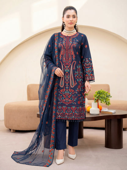 Sapphire Luxury Embroidered Lawn 3PC
