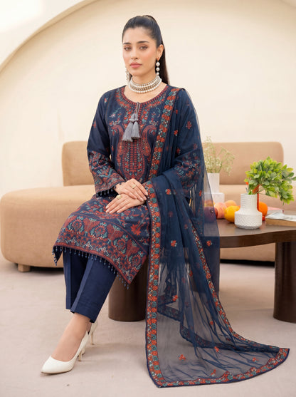 Sapphire Luxury Embroidered Lawn 3PC