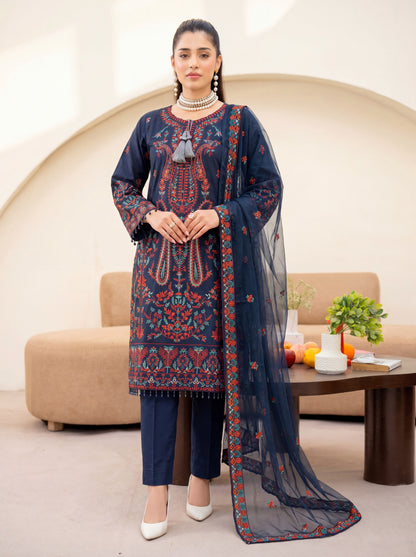 Sapphire Luxury Embroidered Lawn 3PC