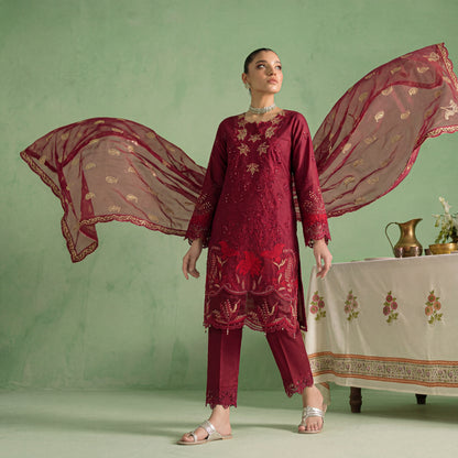 Mirari Luxury Embroidered Lawn 3PC