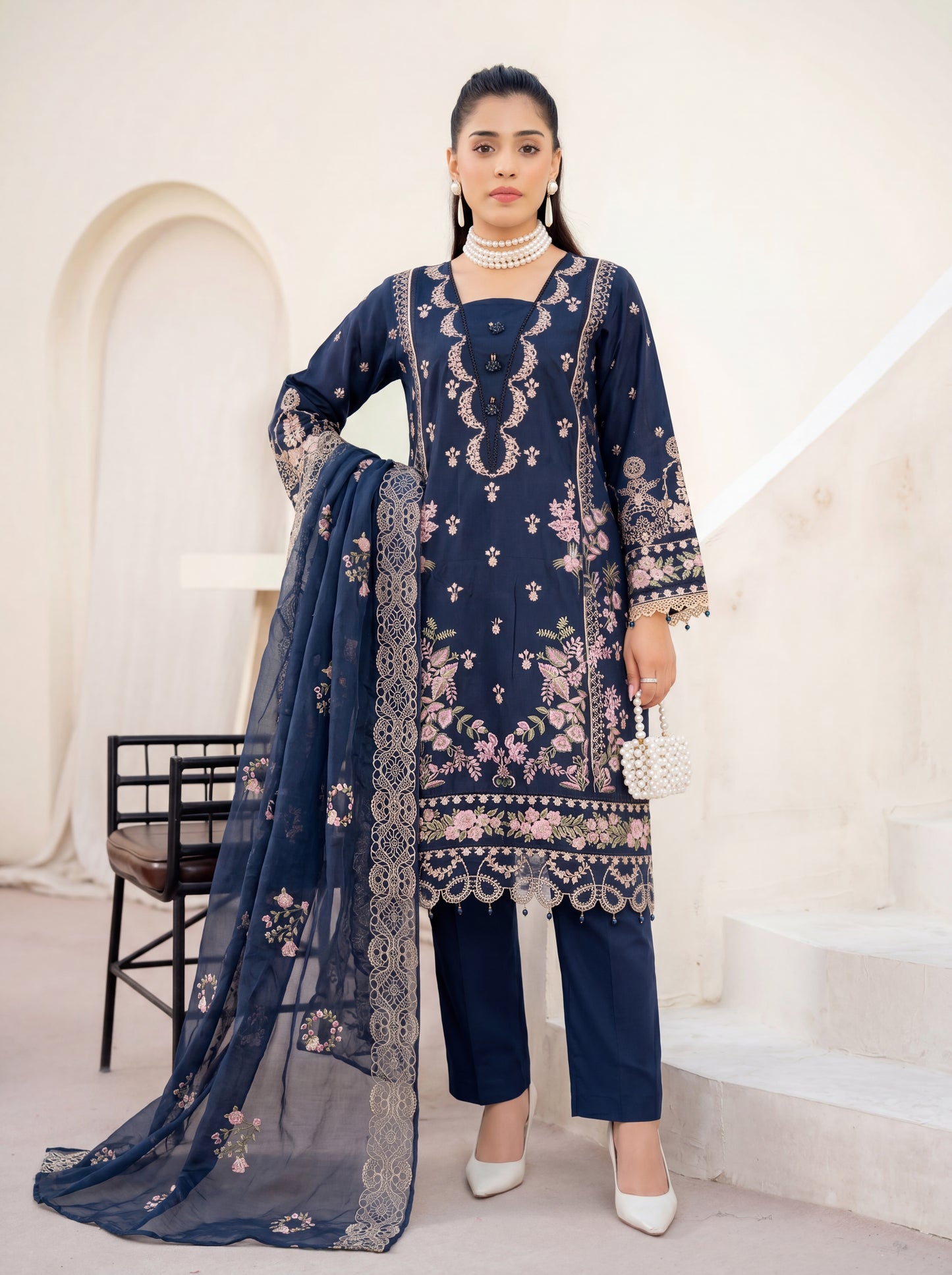 Sapphire Luxury Embroidered Lawn 3PC