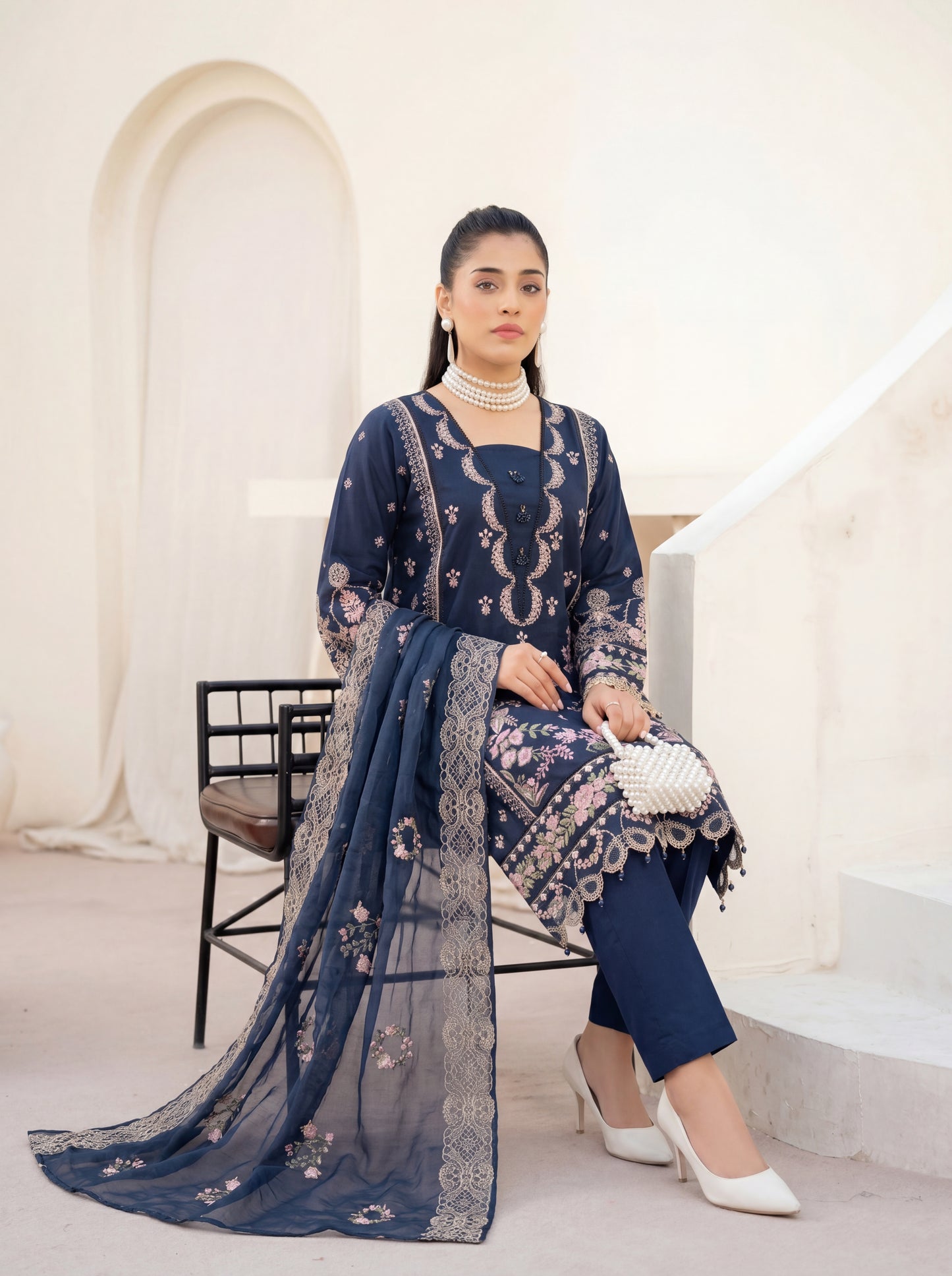 Sapphire Luxury Embroidered Lawn 3PC