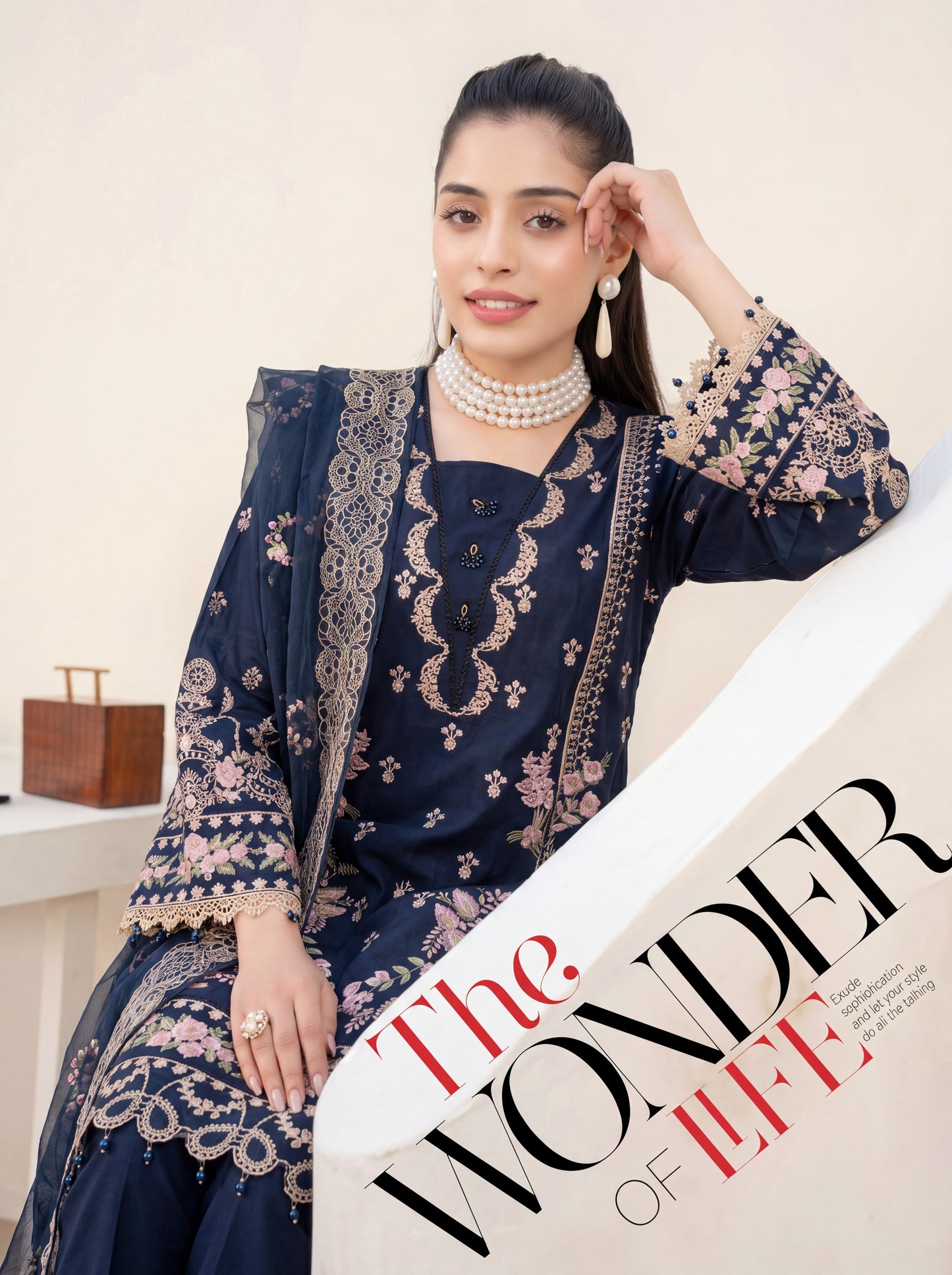 Sapphire Luxury Embroidered Lawn 3PC