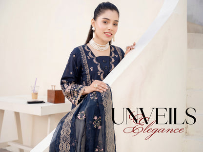 Sapphire Luxury Embroidered Lawn 3PC