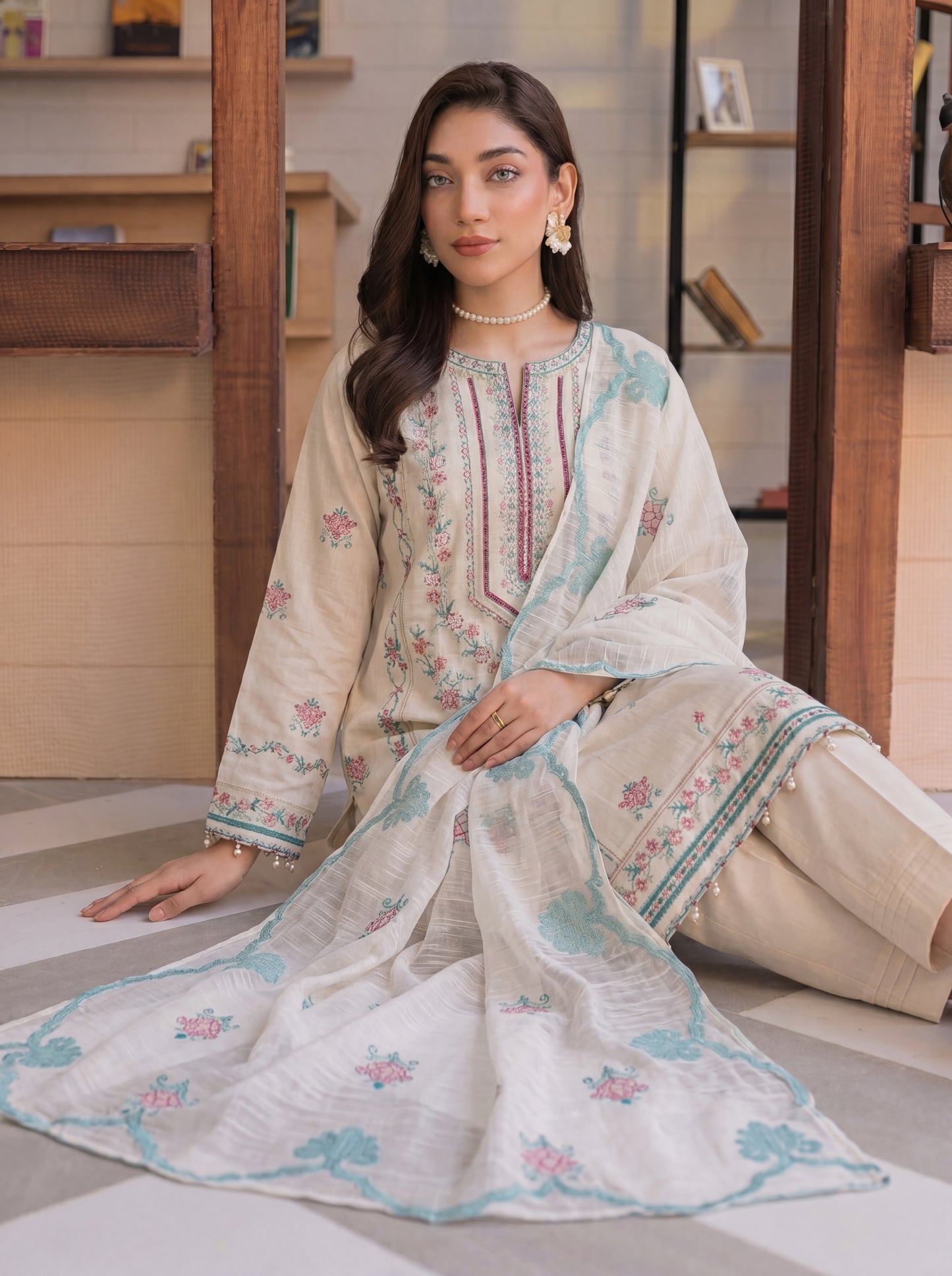 Mirari Luxury Embroidered Lawn 3PC