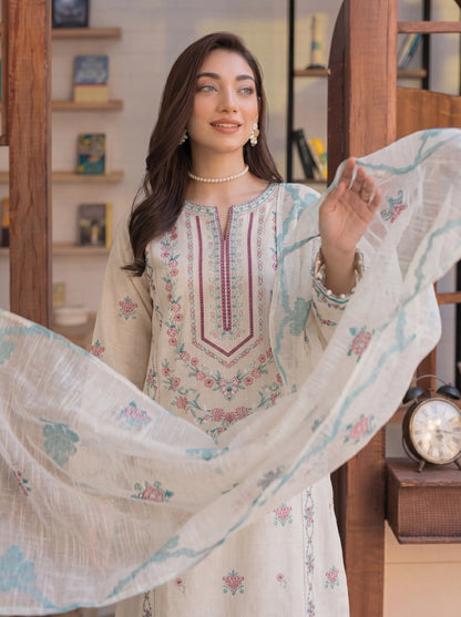 Mirari Luxury Embroidered Lawn 3PC