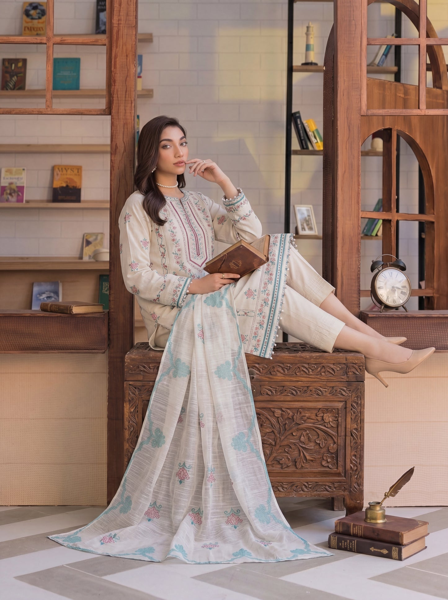 Mirari Luxury Embroidered Lawn 3PC