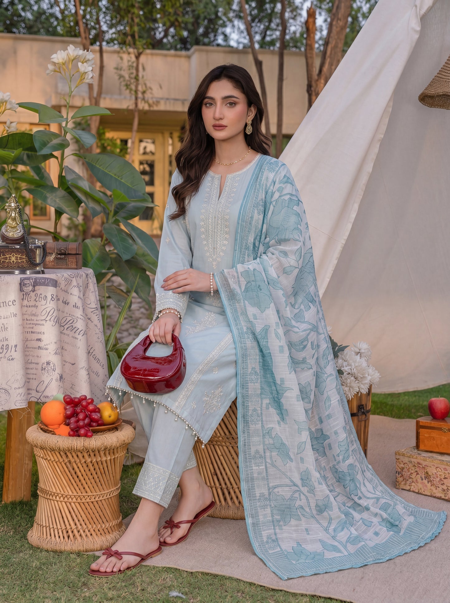 Mirari Luxury Embroidered Lawn 3PC