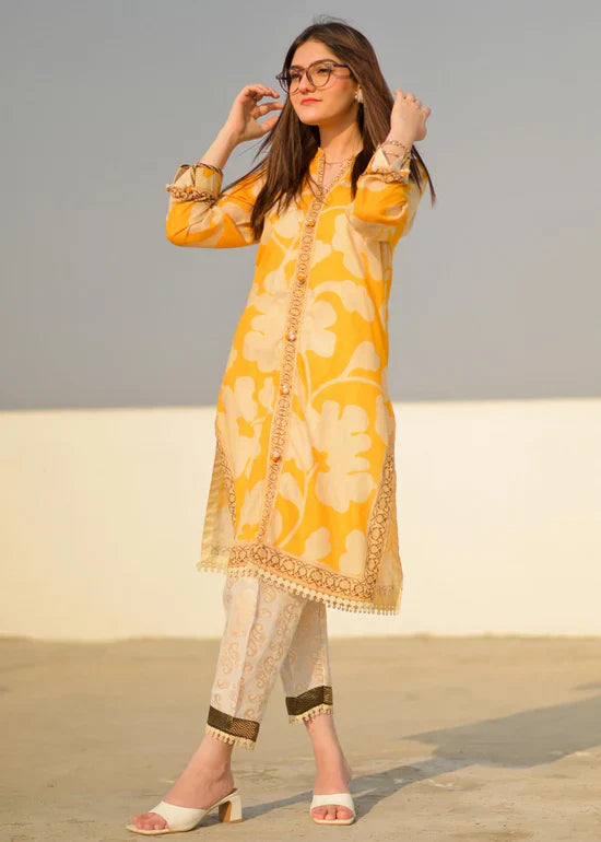 Pansy Print Lawn-2PC
