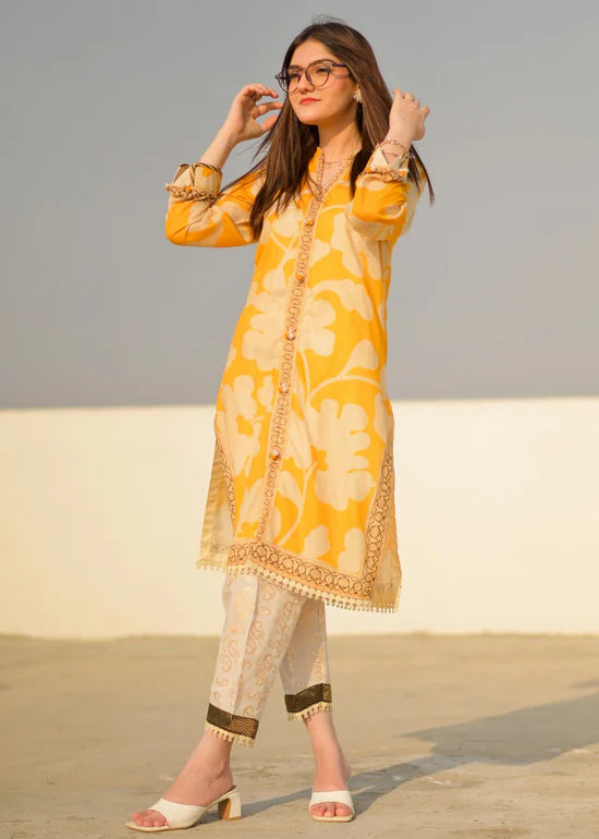 Pansy Print Lawn-2PC