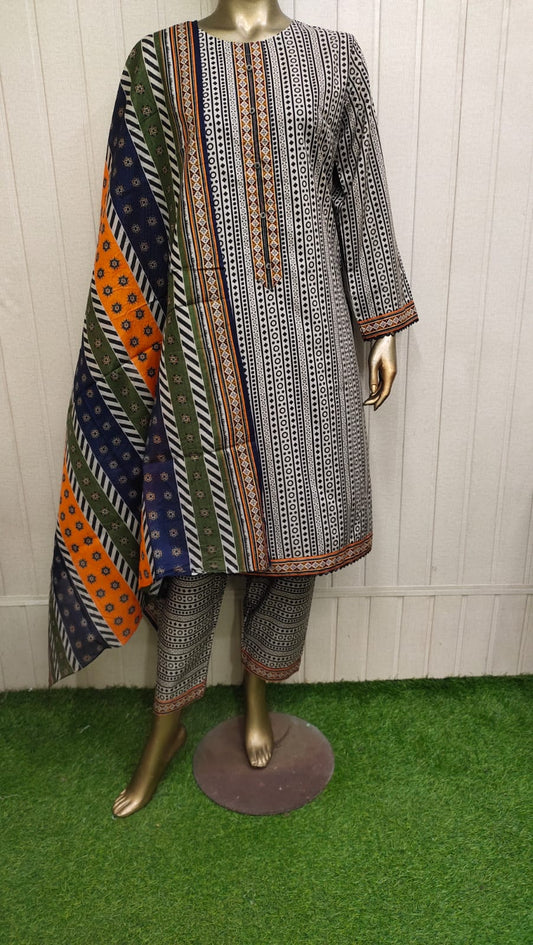 Bin Saeed Digital Printed Lawn 3PC