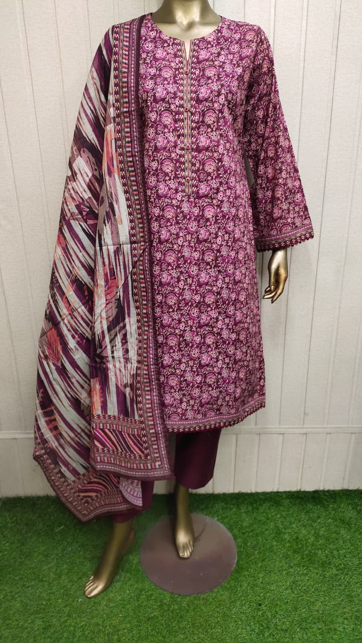 Bin Saeed Digital Printed Lawn 3PC