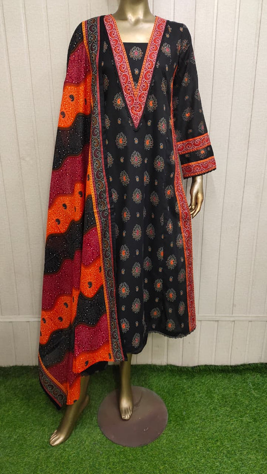 Bin Saeed Digital Printed Lawn With Airline Long Shirt 3PC