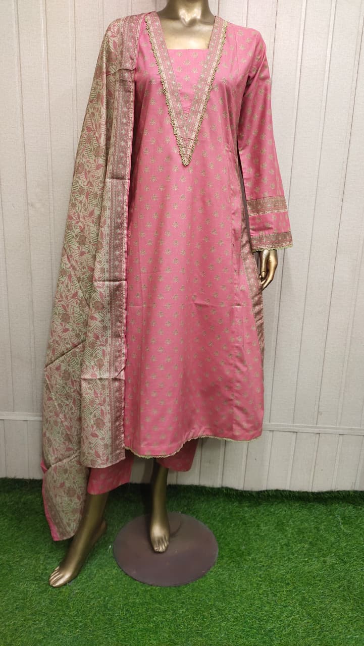 Bin Saeed Digital Printed Lawn With Airline Long Shirt 3PC