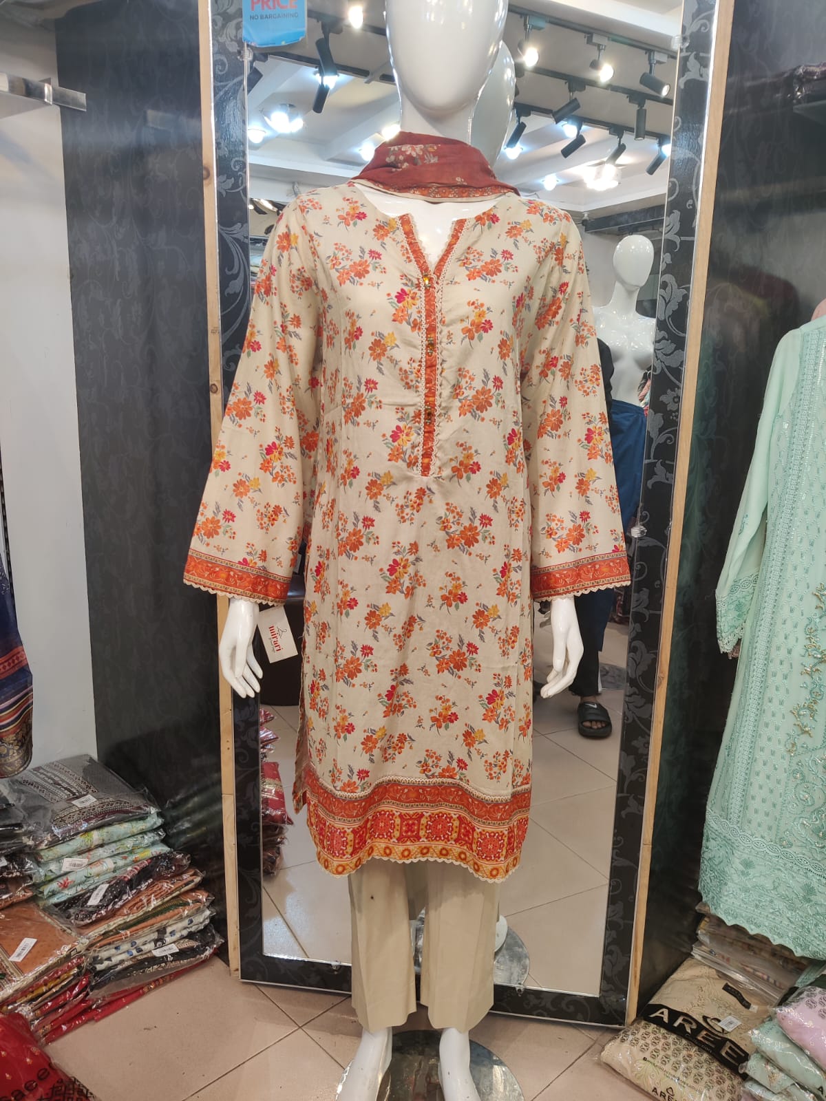 R Printed Lawn-3PC