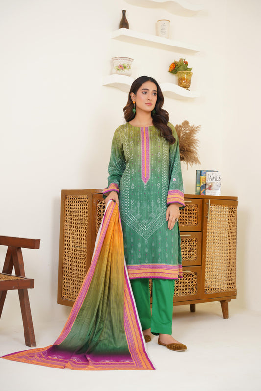 Bin Saeed Digital Printed Lawn 3PC