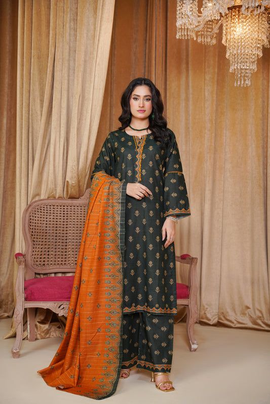 Bin Saeeed Digital Printed Khaddar 3PC