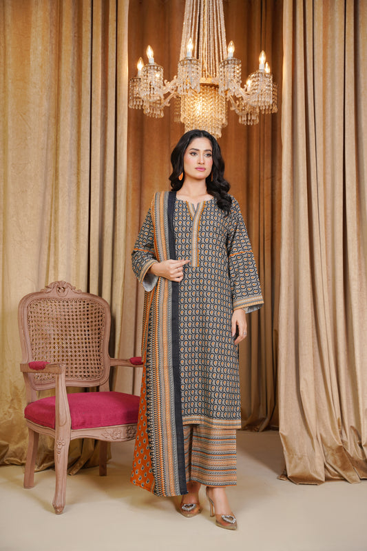 Bin Saeeed Digital Printed Khaddar 3PC