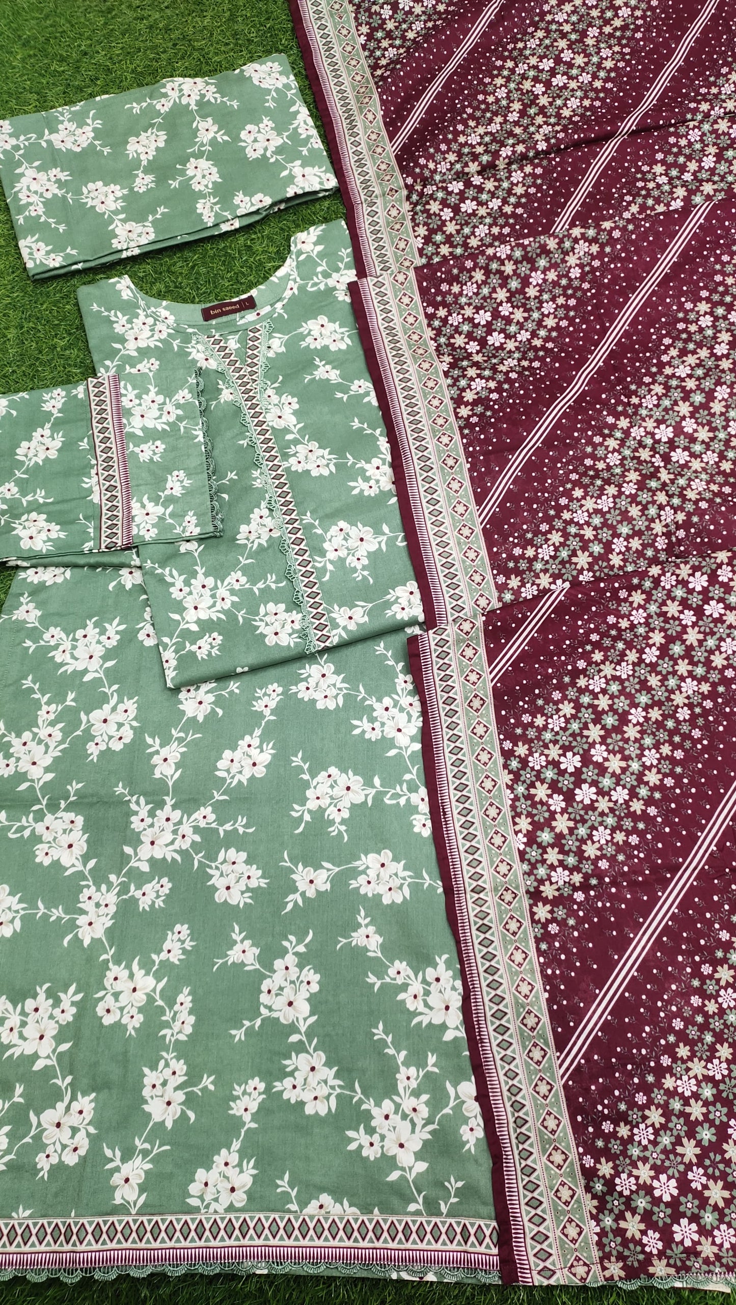 Bin Saeed Digital Printed Lawn 3PC