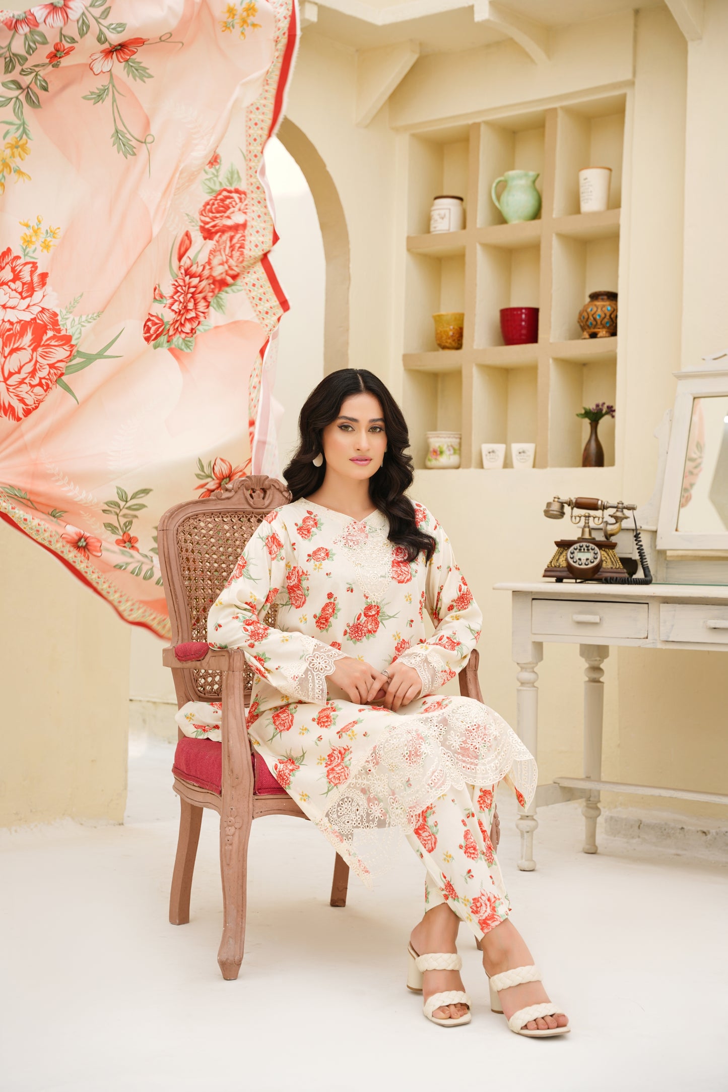 Embroidered Linen 3PC