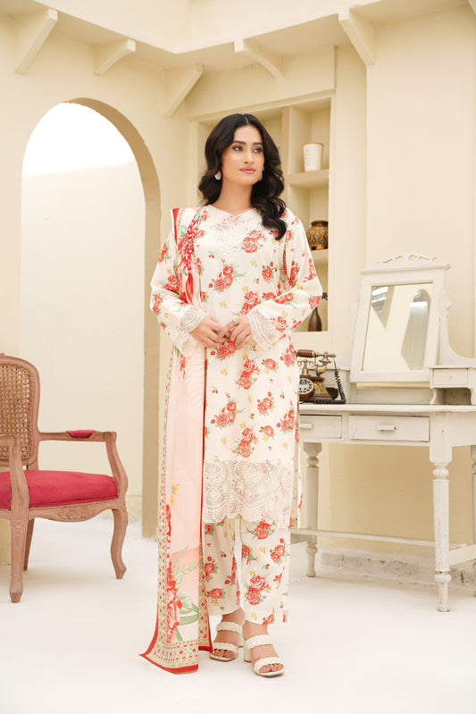 Embroidered Linen 3PC