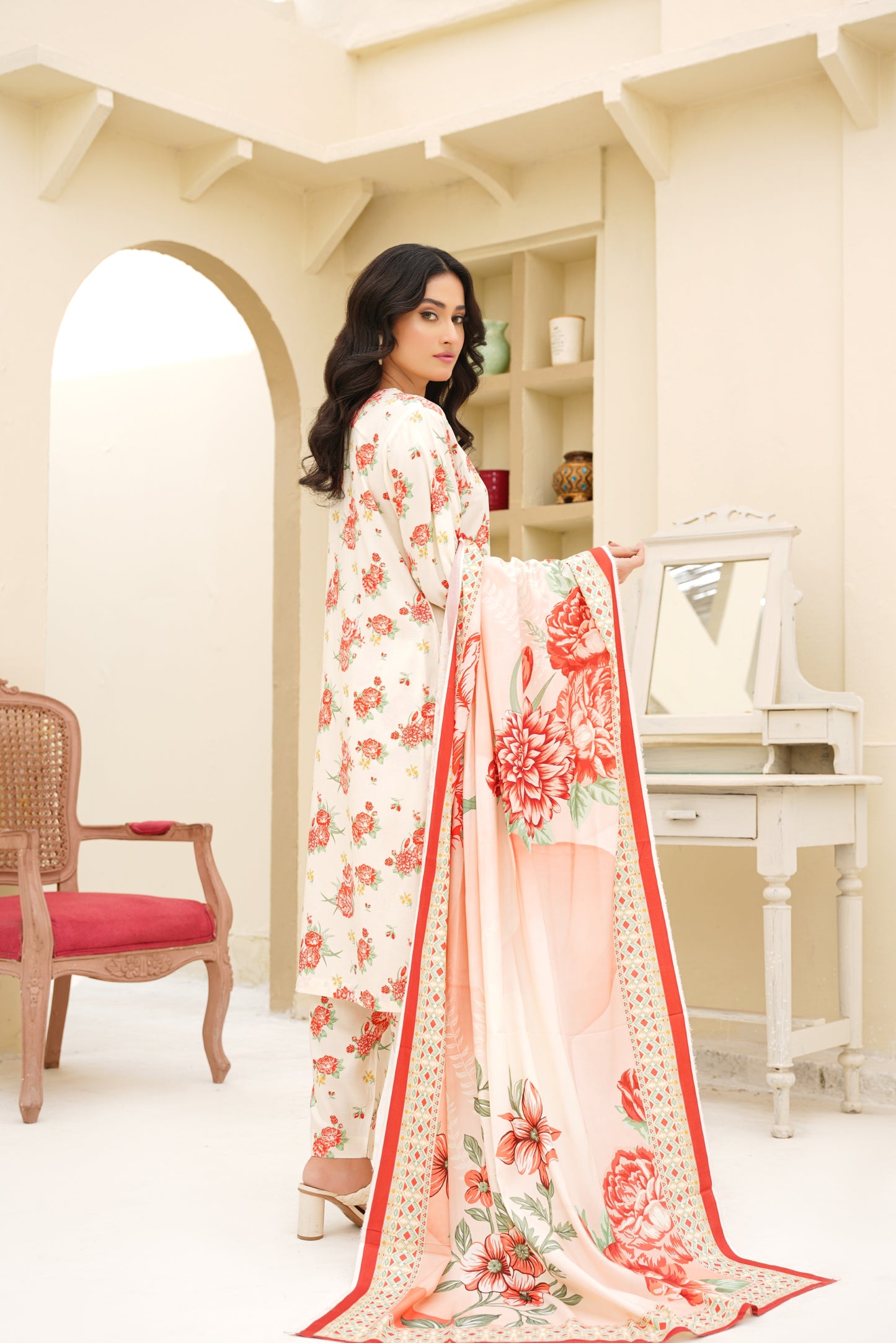 Embroidered Linen 3PC