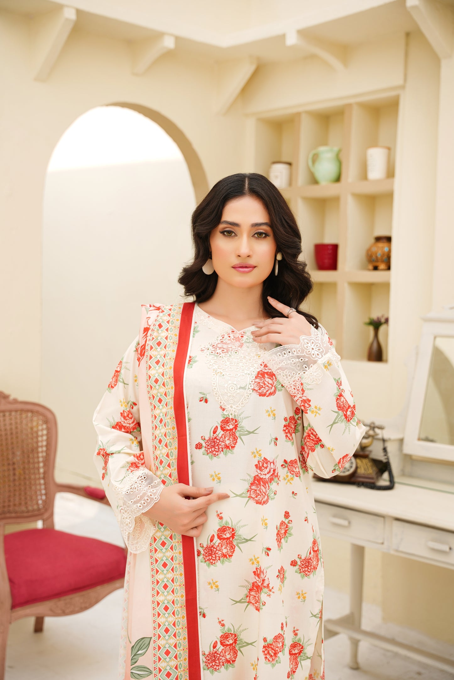 Embroidered Linen 3PC