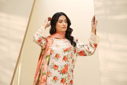 Mirari | Embroidered | Linen-3PC