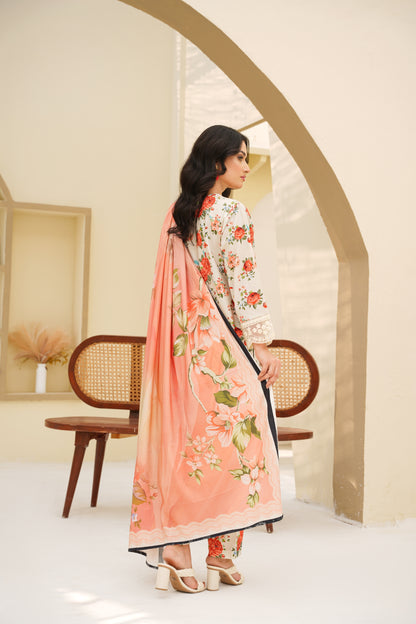 Mirari | Embroidered | Linen-3PC