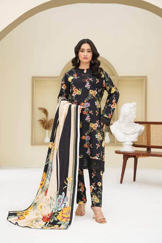 Embroidered Linen 3PC