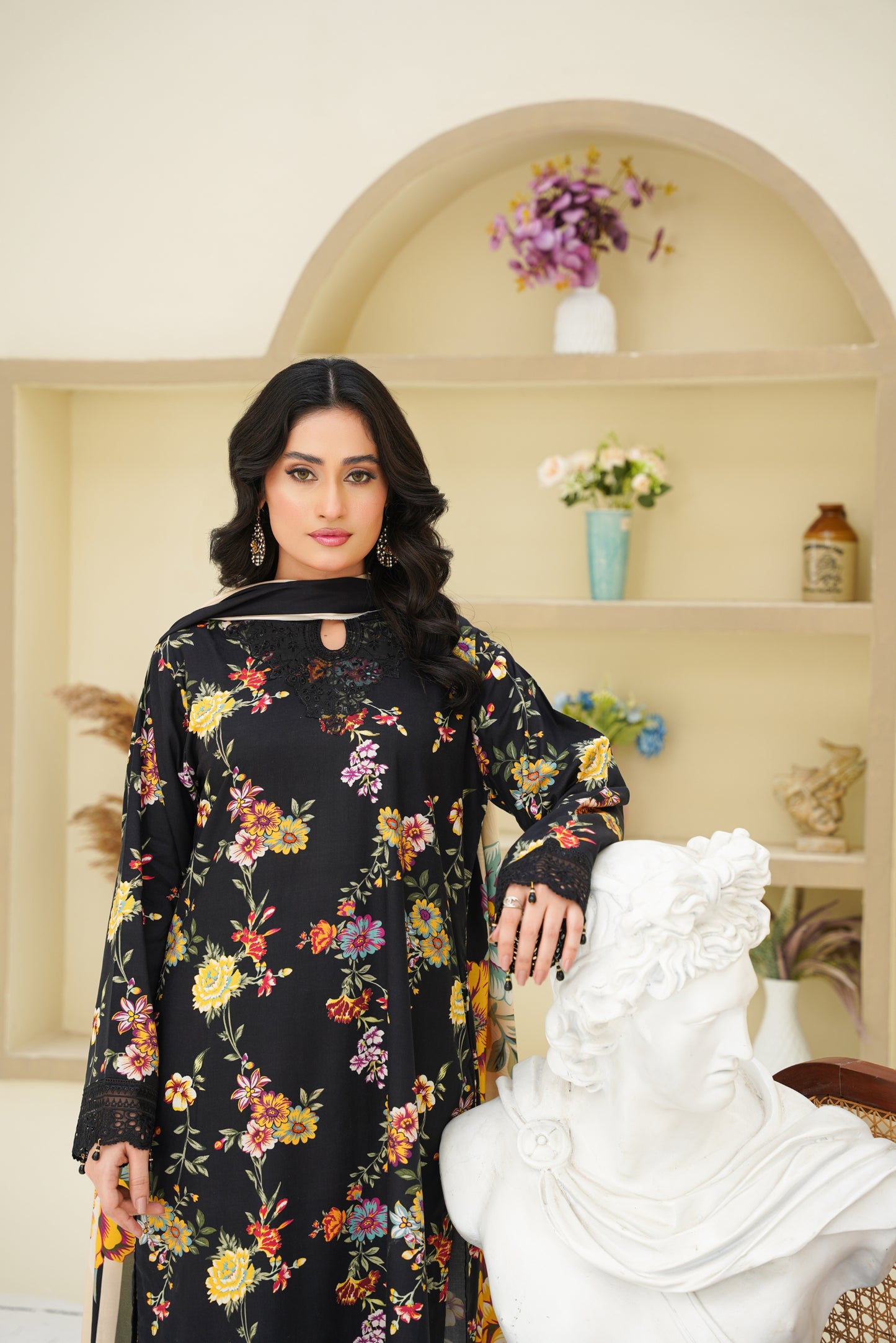 Embroidered Linen 3PC
