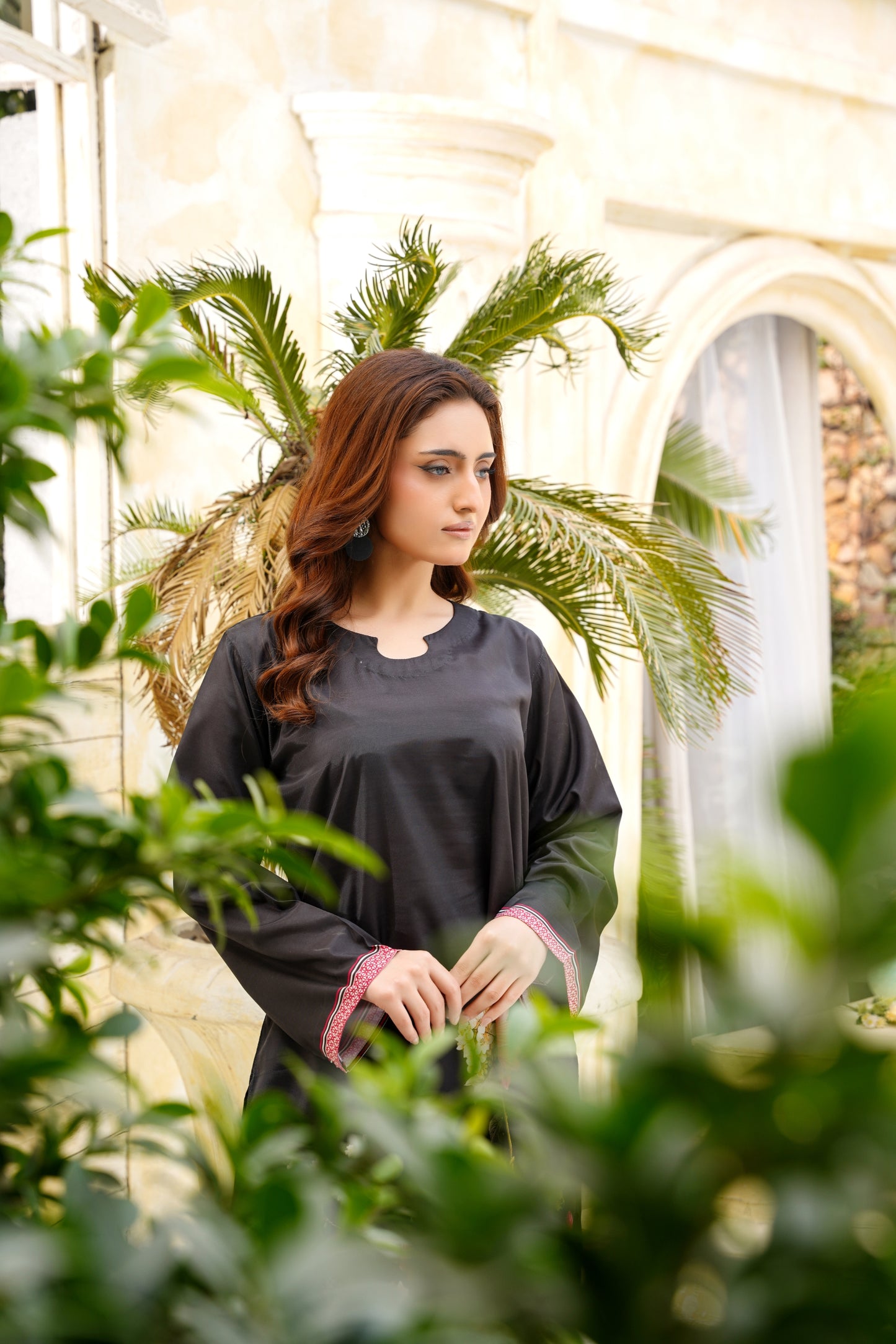 Black Bloom Luxe Silk – 2 Piece