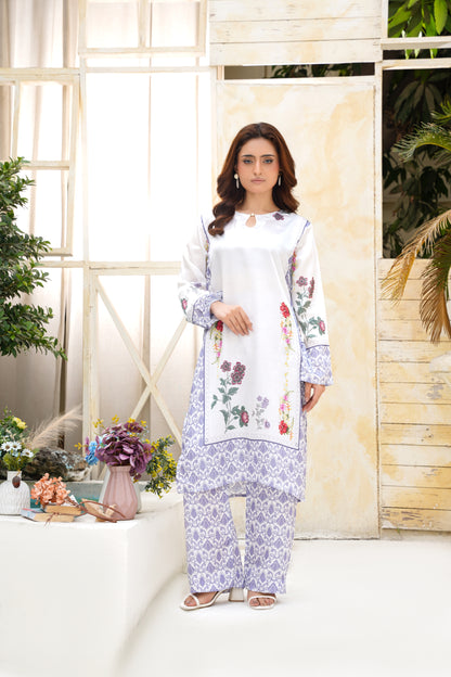 White Lilac Bloom Silk – 2 Piece