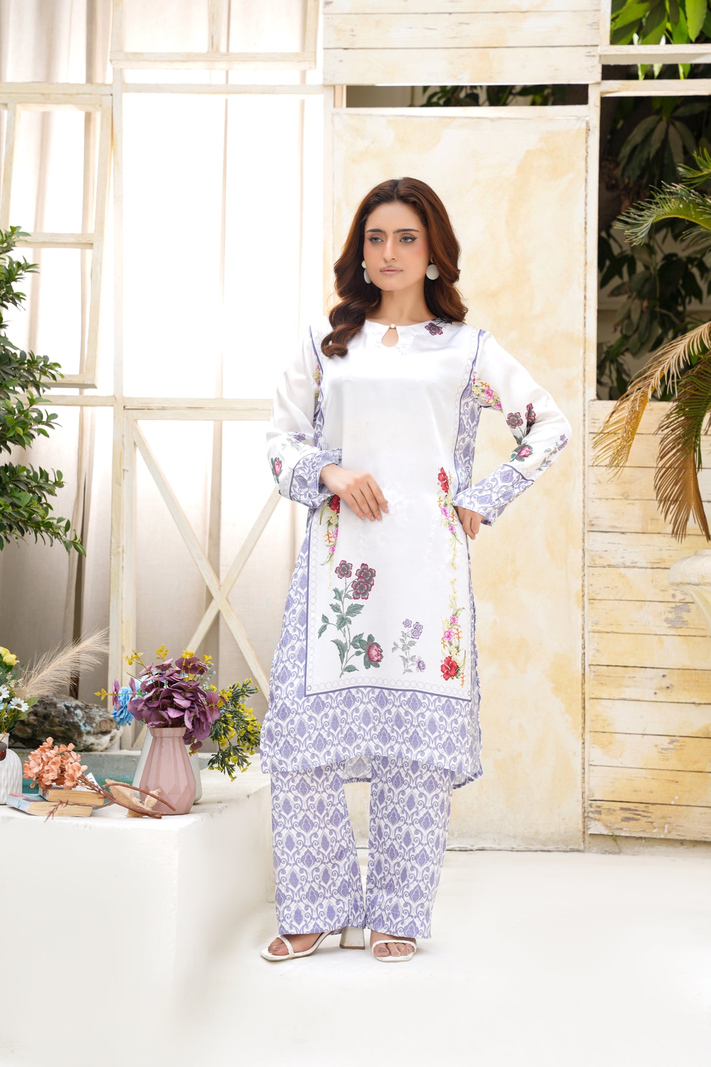 White Lilac Bloom Silk – 2 Piece