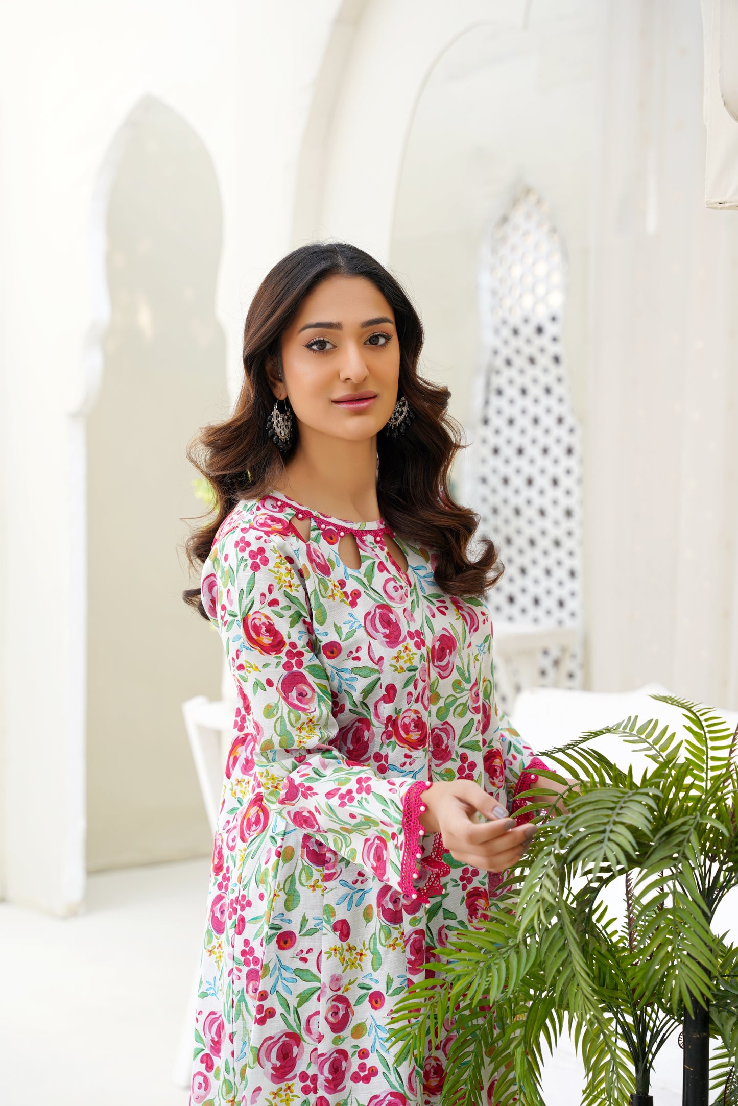 White Pink Floral – Mirari | Frock