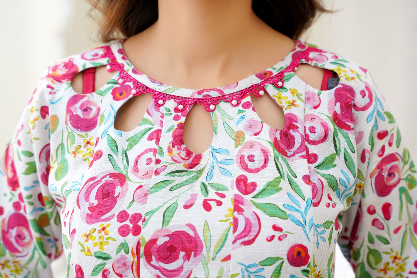 White Pink Floral – Mirari | Frock