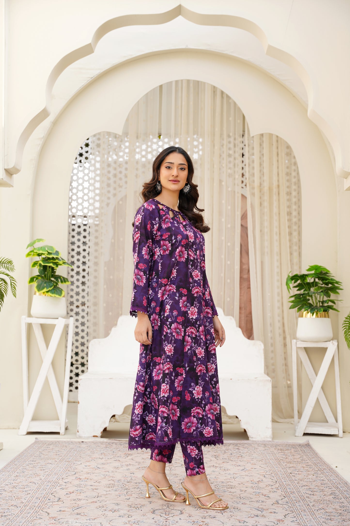 Deep Purple Floral – Mirari | Frock