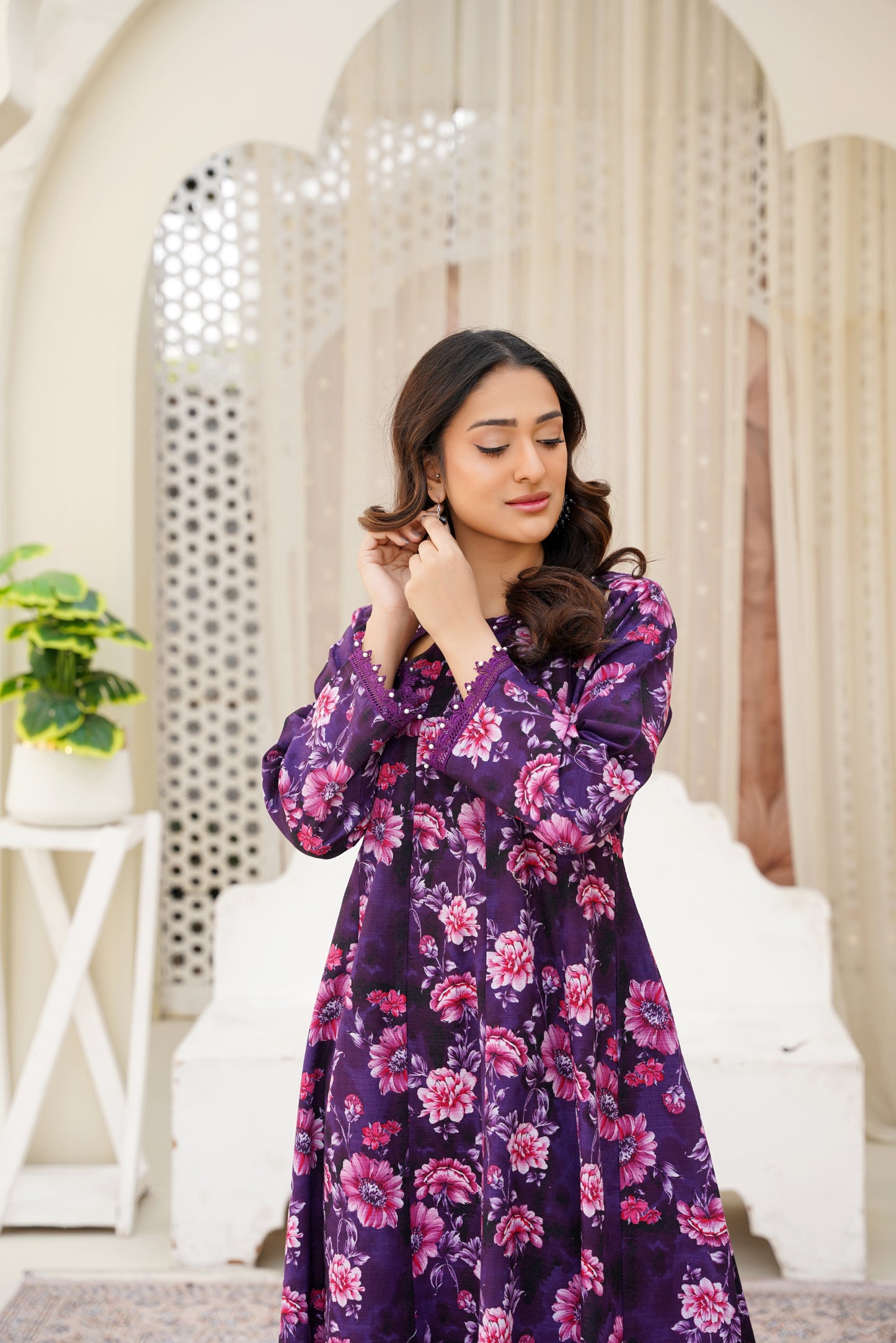 Deep Purple Floral – Mirari | Frock