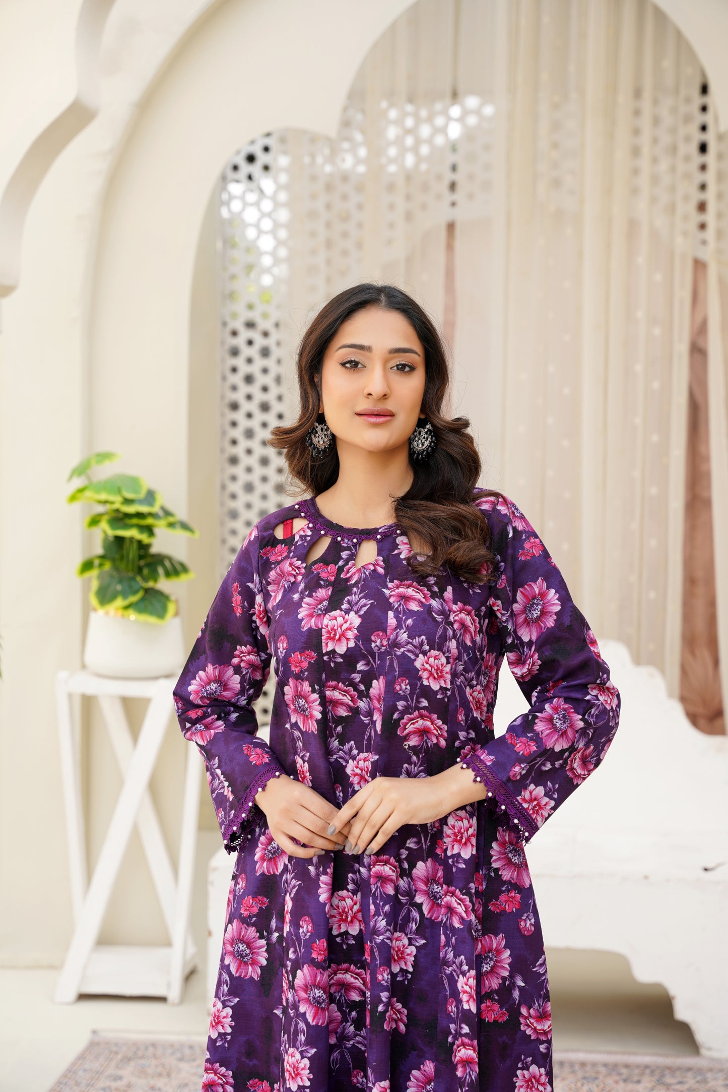 Deep Purple Floral – Mirari | Frock