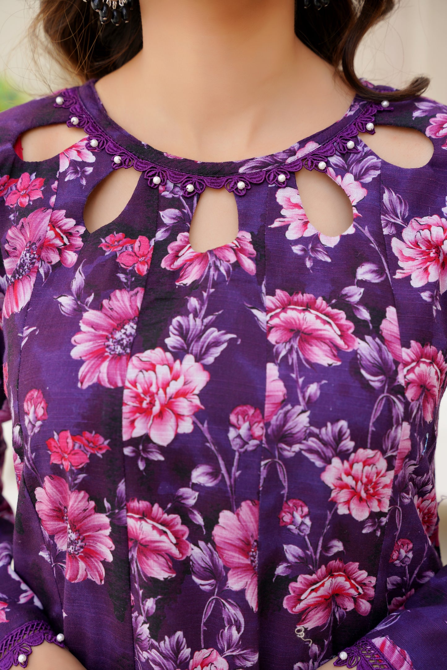 Deep Purple Floral – Mirari | Frock