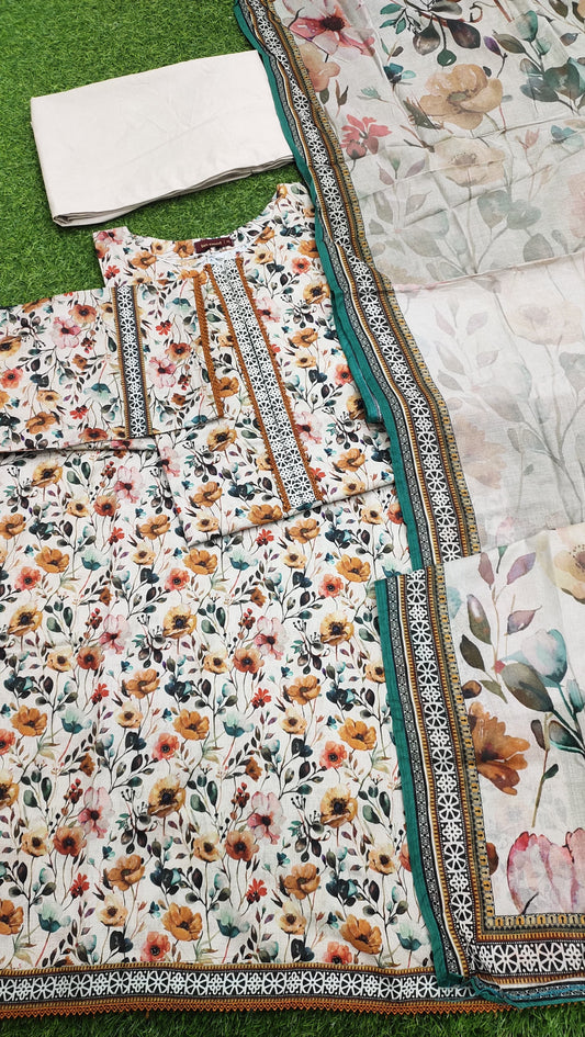 Bin Saeed Digital Printed Lawn 3PC