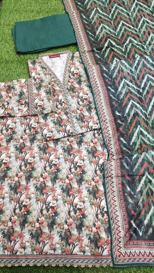Bin Saeed Digital Printed Lawn 3PC