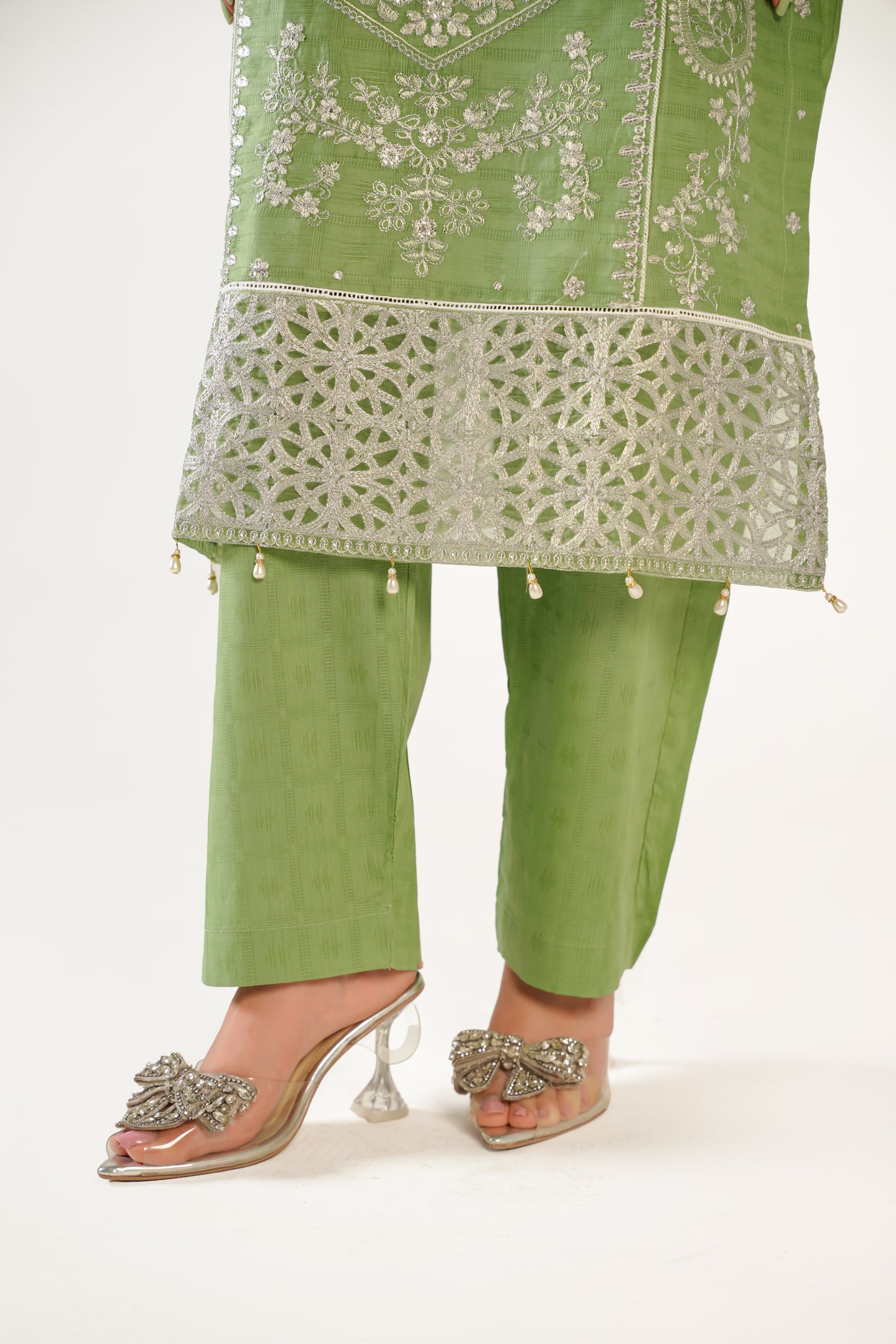 Maria B Fancy Jacquard Cotton Emb 3PC