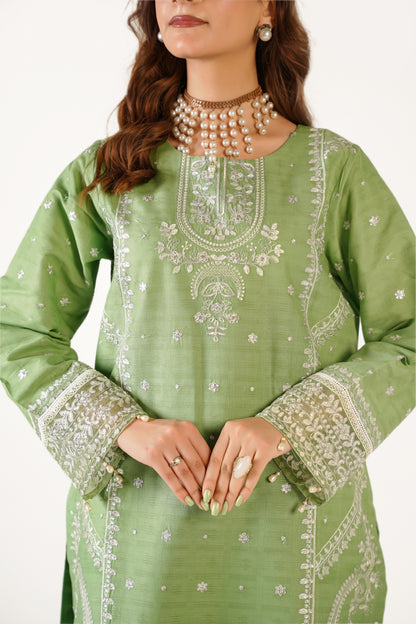 Maria B Fancy Jacquard Cotton Emb 3PC