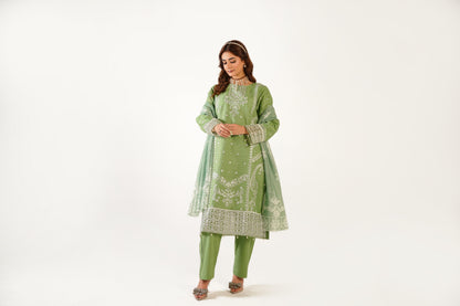 Maria B Fancy Jacquard Cotton Emb 3PC