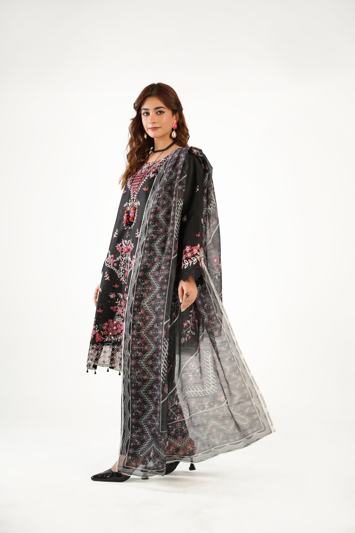 Cross Stitch Fancy Jacquard Cotton Emb 3PC